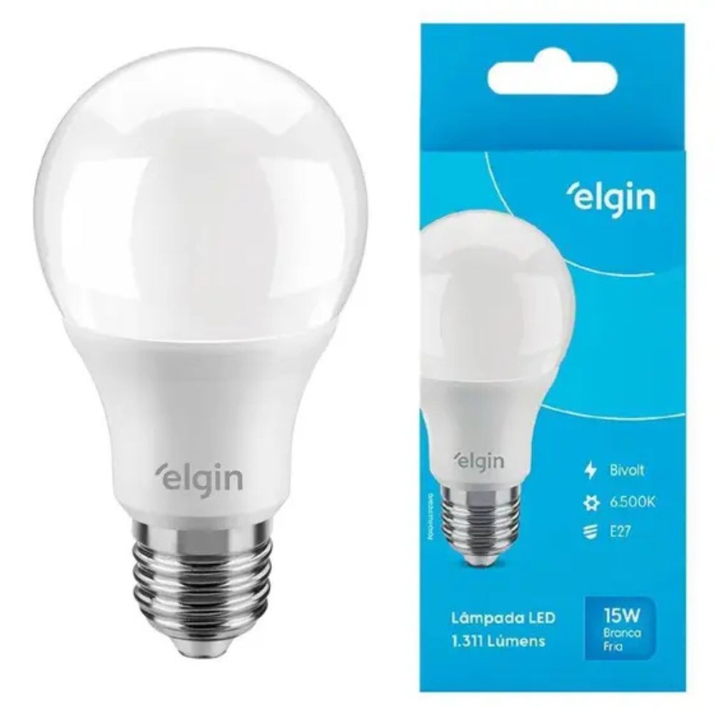 Lâmpada LED Bulbo 15W 6500K Bivolt Elgin