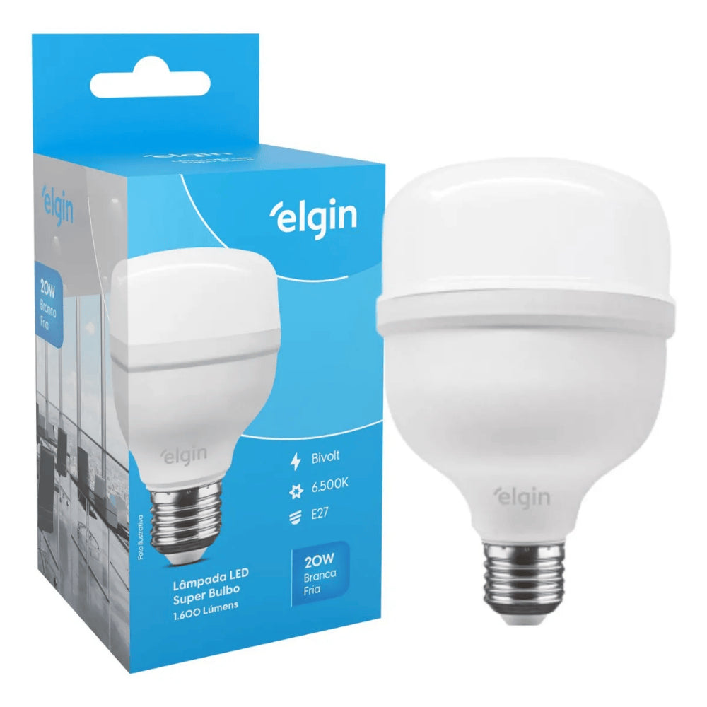 Lâmpada LED Bulbo 25W 6500K Bivolt Elgin